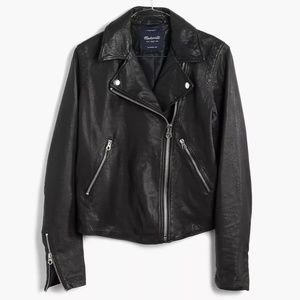 Madewell Washed Leather Motorcycle Jacket E0488
